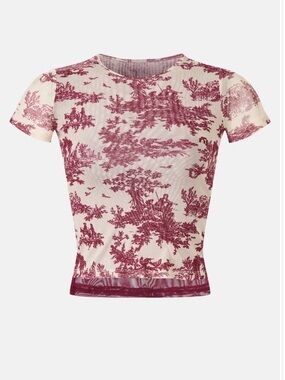 Mini Tee in Maroon Toile
MIAOU